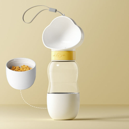 350ml 200ml Dog Go Out Water Cup Portable Accompanying Cup Pet Drinking Water Drinker Cloud White